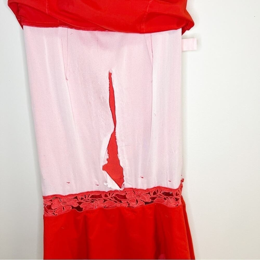 Nicholas Red Phoenix Lace Midi Dress US 8 / Medium - Picture 13 of 16